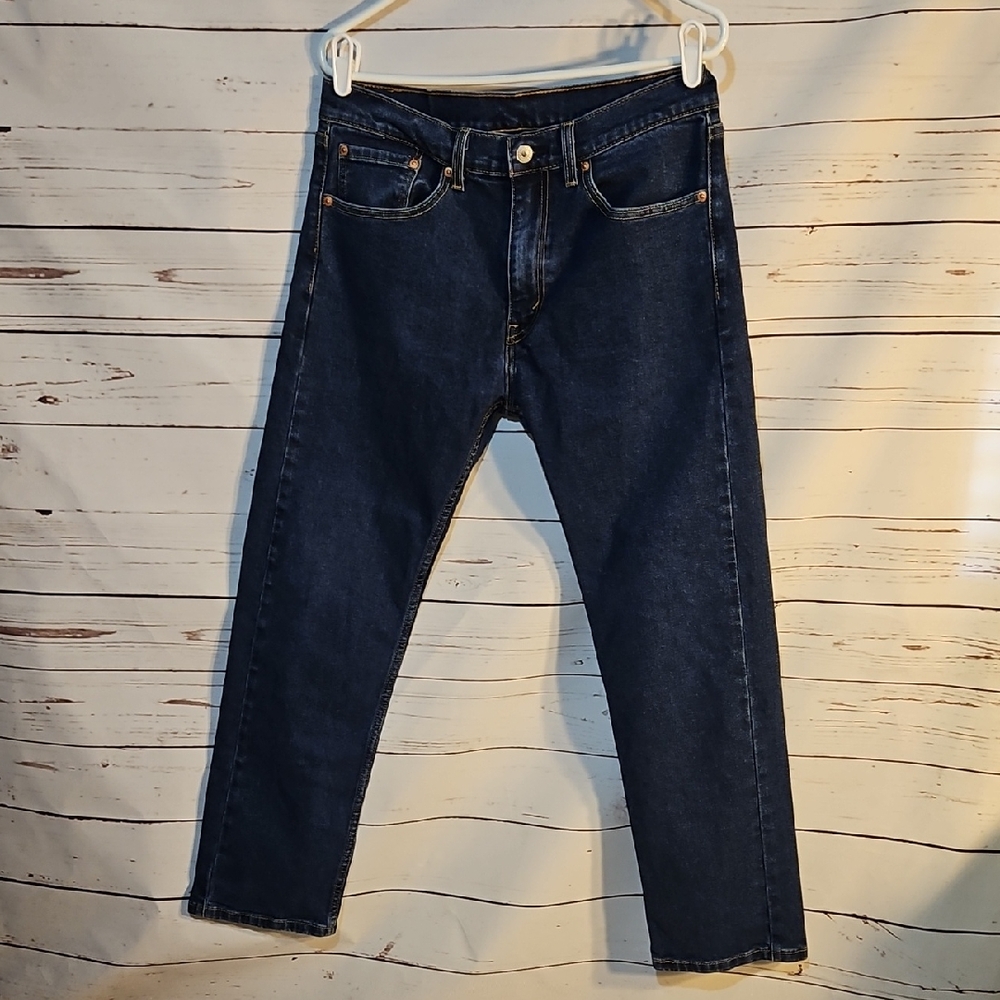 Levi's 505 Regular Fit Dark Wash Jeans Classic Denim Pants‎ ,Sz 32